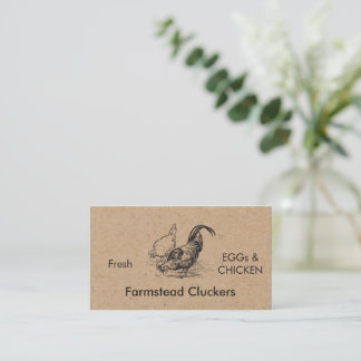 Cartão De Visita Fresh & Farm-Fresh Eggs from Local Egg Farms 