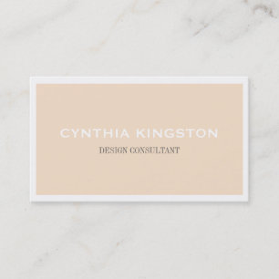 Cartão De Visita Fronteira branca simplesmente elegante, profission