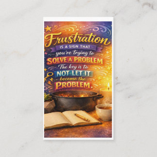 Cartão De Visita # Frustração é um Sinal de que Você Está Tentando 