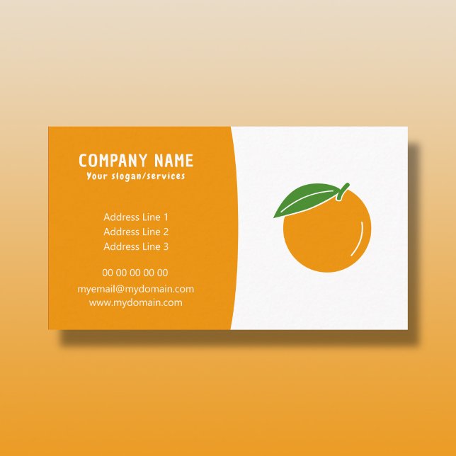 Cartão De Visita Fruta laranja (Orange Fruit Business Card)