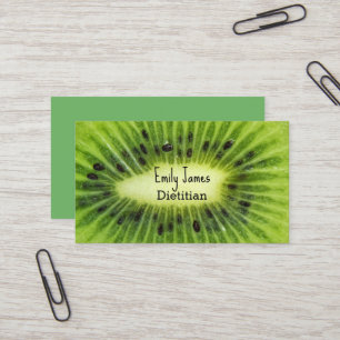 Cartão De Visita Fruta verde kiwi