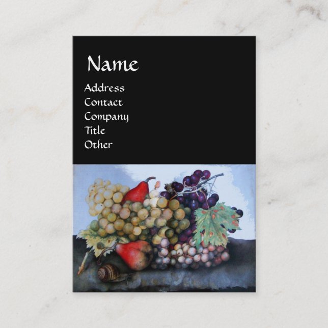 CARTÃO DE VISITA FRUTAS 1 DA SEASON - UVAS E PERAS (Frente)