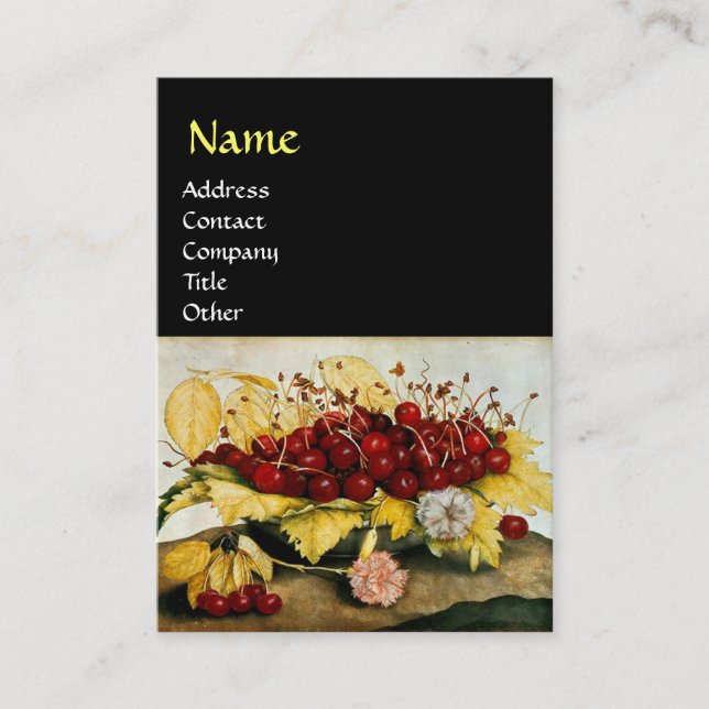 CARTÃO DE VISITA FRUTAS/CADEIRAS E CARNAÇÕES DA SEASON (Frente)