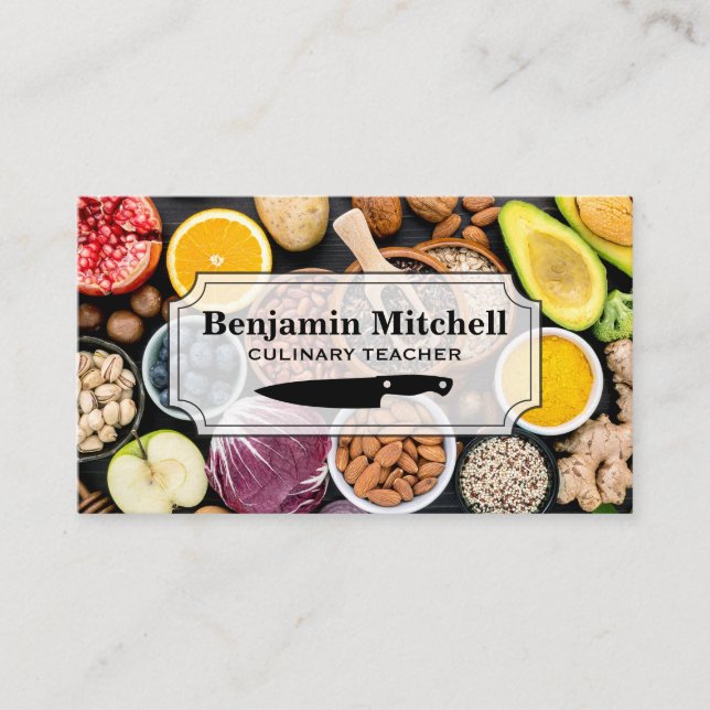 Cartão De Visita Frutas | Chef Culinário (Frente)