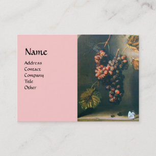 Cartão De Visita FRUTAS DA SEASON, Uvas Vermelhas Perfuradas, Borbo