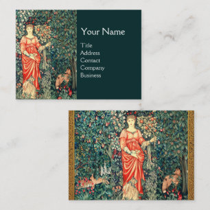 CARTÃO DE VISITA FRUTAS DE POMÔNIA EM GREENERAÇÃO, ANIMAIS FLORESTA