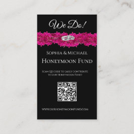 Cartão De Visita Fuchsia Orchids - We Do-Wedings-Registry-