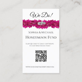 Cartão De Visita Fuchsia Orchids - We Do-Wedings-Registry-