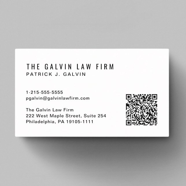 Cartão De Visita Funcionário da Empresa de Código QR Moderno (Capture attention, make connections, and leave a lasting impression with our modern QR business card)