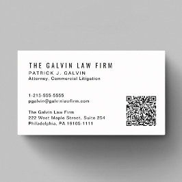 Cartão De Visita Funcionário de QR Code Profissional