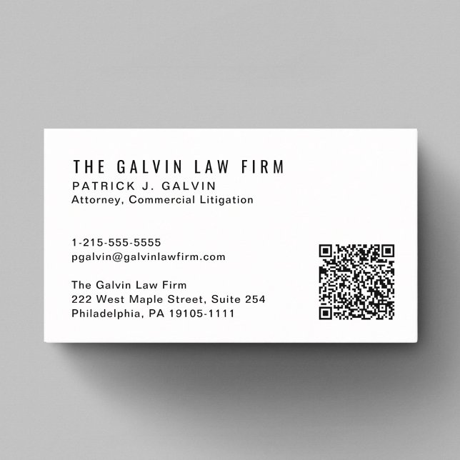 Cartão De Visita Funcionário de QR Code Profissional (Capture attention, make connections, and leave a lasting impression with our modern QR business card)