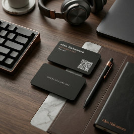 Cartão De Visita Fundador de Startup de Tecnologia com Código QR Mí
