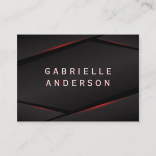 Cartão De Visita Fundo Abstrato de Brilho Vermelho