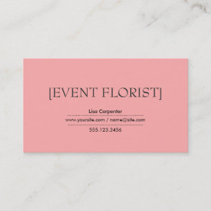 Cartão De Visita Fundo claro do rosa Salmon dos suportes
