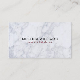 Cartão De Visita Fundo da Pedra Marble Branca Elegante