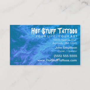 Cartão De Visita Fundo de Chama Fantasmagórica Inspirado em Tatuage