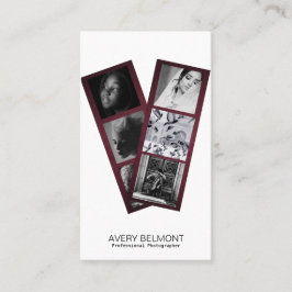 Cartão De Visita Fundo de colagem de fotografia moderna