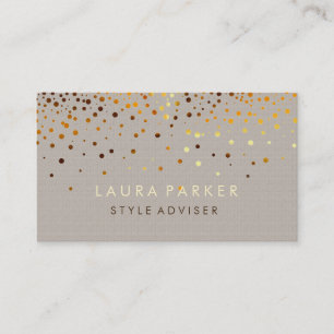Cartão De Visita Fundo de creme subtil do falso do brilho elegante