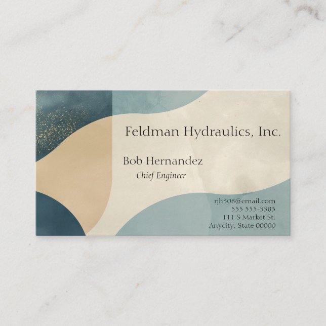 Cartão De Visita Fundo de curvas com texturas (Frente)