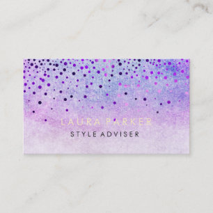 Cartão De Visita Fundo de Faux de Creme Sutil Glitter Elegante