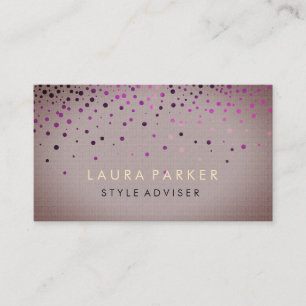 Cartão De Visita Fundo de Faux de Creme Sutil Glitter Elegante