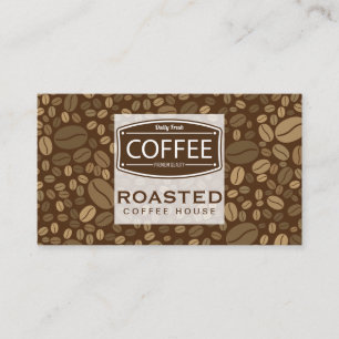 Cartão De Visita Fundo de Grãos de Café
