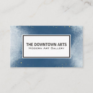 Cartão De Visita Fundo de Textura Azul SPECK DOURADOS