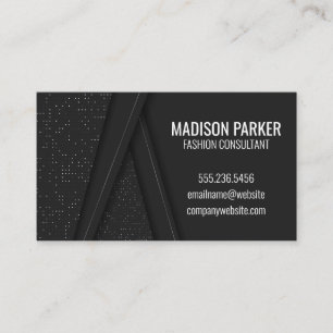 Cartão De Visita Fundo de Textura Preta Contemporânea de Luxo