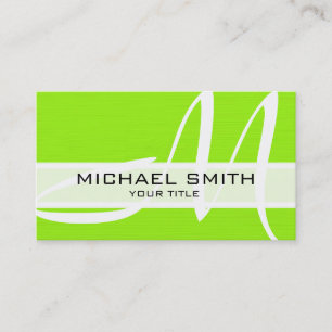 Cartão De Visita Fundo do Limão Moderno do Monograma