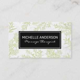 Cartão De Visita Fundo do Quadro Preto das Ramificações do Junipe