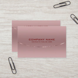 Cartão De Visita Fundo Dourado do Rosa Metálico Moderno