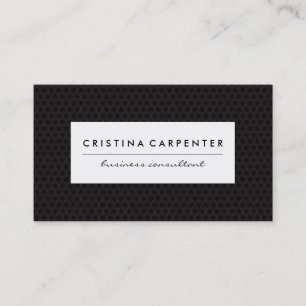 Cartão De Visita Fundo Geométrico Preto-Branco