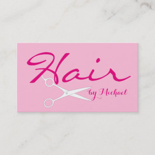 Cartão De Visita Fundo Hair Stylist de Cotton Candy Elegante #2