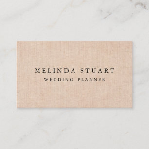 Cartão De Visita Fundo Moderno Minimalista de Burlap Chic