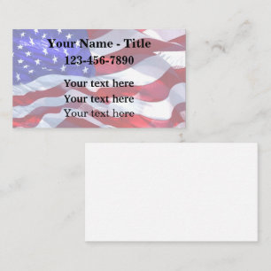 Cartão De Visita Fundo Patriótico Americano