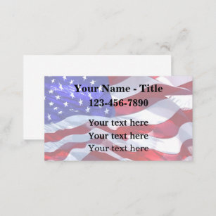 Cartão De Visita Fundo Patriótico Americano