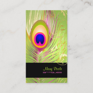 Cartão De Visita Fundo/pavão de PixDezines DIY+redemoinhos