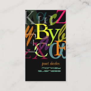 Cartão De Visita Fundo PixDezines ABC, grego Alpha/DIY