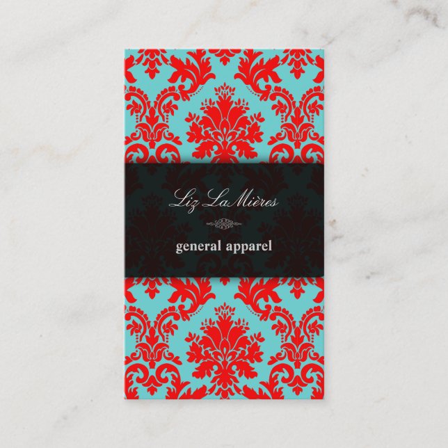 Cartão De Visita Fundo PixDezines la paloma Damask/DIY (Frente)