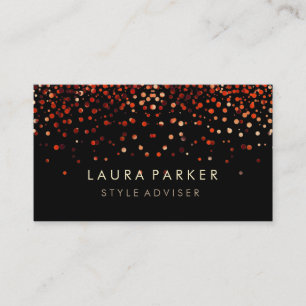 Cartão De Visita Fundo vermelho subtil do falso do brilho elegante