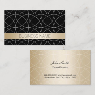 Cartão De Visita Funeral preto & Dourado luxuoso
