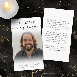 Cartão De Visita Funeral Sympathy Memorial Prayer Card