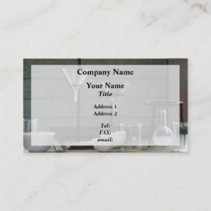 Cartão De Visita Funis, Frascos e Cadinhos