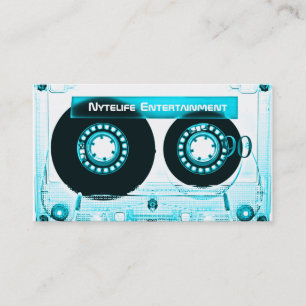 Cartão De Visita Funky Cool Aqua Mixtape