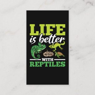 Cartão De Visita Funny Chameleon Cobra Gecko Turtle Reptile Lover