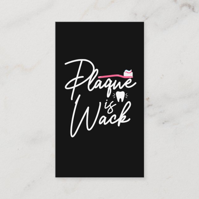 Cartão De Visita Funny Dentista Plaque Dental Assistant (Frente)