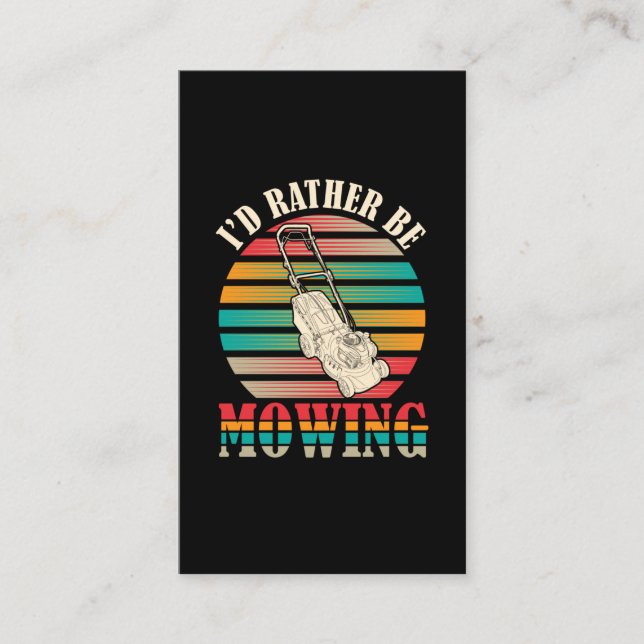 Cartão De Visita Funny Janitor Lawn Mears Landscaper (Frente)