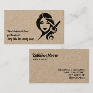 Cartão De Visita 💄 Funny Makeup Beautician Kraft