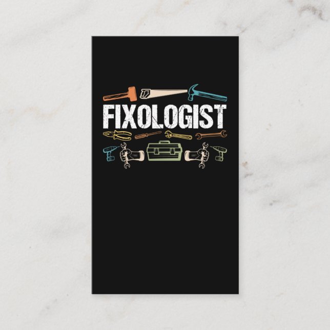 Cartão De Visita Funny Repairman Carpenter artesão Padre (Frente)