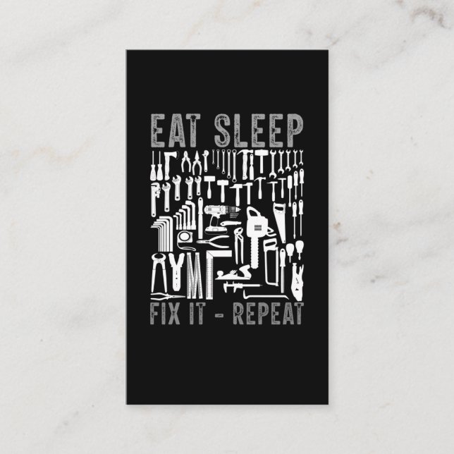 Cartão De Visita Funny Repairman Pai Artesão Marido Mecânico (Frente)